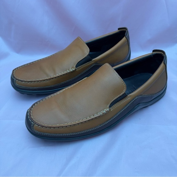 Cole Haan Other - Cole Haan Men’s Leather Slip-On Loafers Sz 12M Tan Moc Toe Comfort Shoes